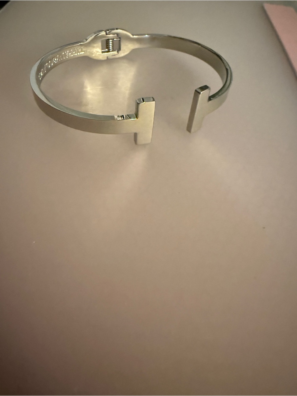 Polished Silver Open-Ended T-Bar Cuff Bracelet - Women's Jewelry